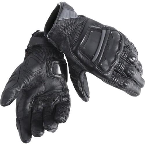 Black Dain 4 STROKE EVO Glove Motorbike ATV Bike Motorcycle Leather Gloves