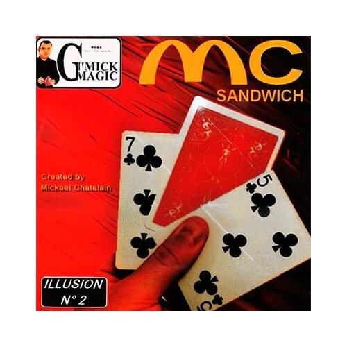 Mc Sandwich (Gimmick+DVD) By Mickael Chatelin Card Magic Tricks Close Up Stage Props Magia Professional Mentalism Illusions Toys