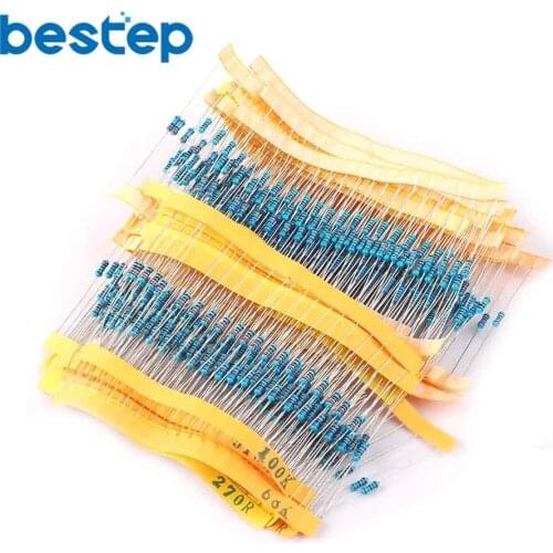 10R-1M 1/4W 1% Metal Film Resistor Pack Resistor assorted Kit Set 600pcs 30 Kinds Value Each 20pcs