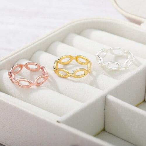 Minimalist Creative Geometric Oval Ring Gold Color Stainless Steel Vintage Irregular Ring For Women Finger Ring Jewelry Gifts