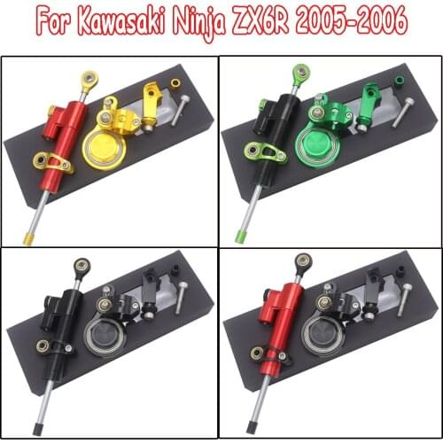CNC Motorcycle Steering Stabilize Damper Bracket Mount For Kawasaki Ninja ZX6R ZX-6R 2005-2006 New