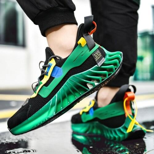 2020 Trend Mesh Men Shoes Designer Fluorescent Blade Sneakers Breathable Training Sport Shoes Outdoor Running Shoes Zapatillas