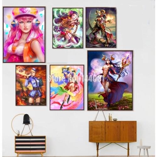 Cartoon Girl DIY 5D Diamond Mosaic Diamond Painting Cross Stitch Kit Online Game Diamond Embroidery Square Drill Home Decoration
