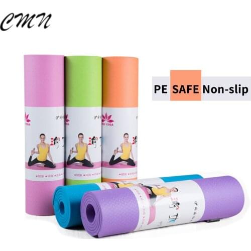 1830*610*6mm PER Yoga May with Non Slip Carpet Mat for Fitness Gymnastics Mats and Beginner Environmental