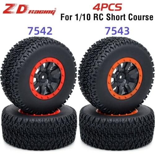 110mm RC Car Rubber Tires Wheel Rim Set for 1/10 Short Course Truck ARRMA SENTON 4X4 550 MEGA XLH 9125 Traxxas Slash HPI Redcat