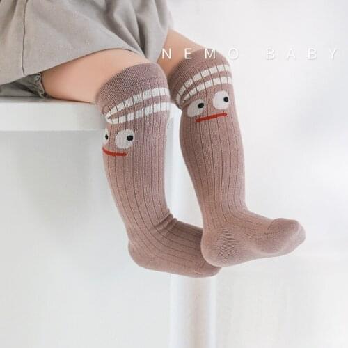 Newborn Baby Girl Socks Cute Solid Knee High Socks Autumn Winter Long Tube Socks Kids Boys Infant Socken 0-3 Years