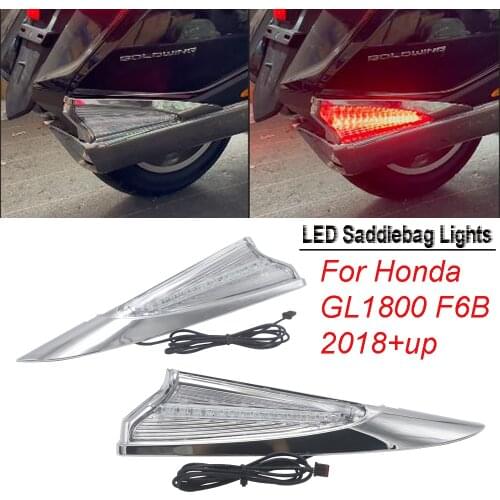 NEW GL1800 Motorbike Saddlebag Accent Swoop LED Light Case For Honda Goldwing GL 1800 F6B 2018 2019 2020 2021 Saddlebag Lights