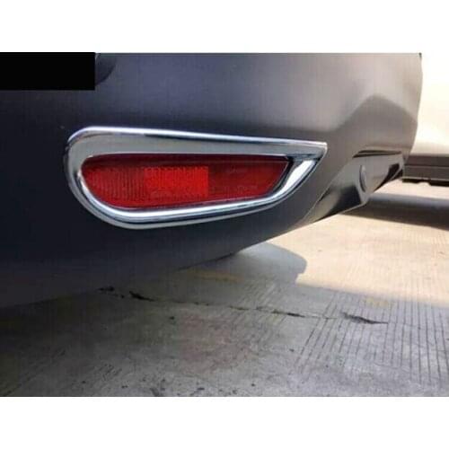 FIT 2014 2015 2016 FOR Nissan QASHQAI CHROME REAR REFLECTOR FOG LIGHT LAMP COVER BEZEL TRIM GARNISH FOGLIGHT 2PCS