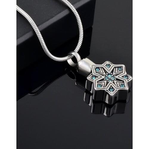 Charm Suspension Crystal Flower Memorial Urn Pet/Human Ashes Urn Cremation Jewelry Pendant Necklace New Design