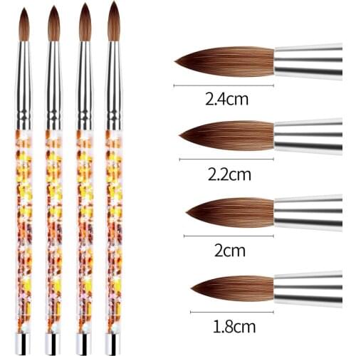Professional Manicure UV Gel Brush Pen Transparent Acrylic Nail Art Painting Drawing Brush Phototherapy Tools
