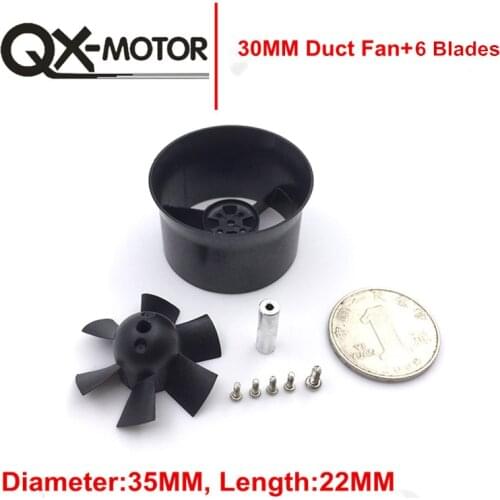 QX-MOTOR 30mm EDF with 6 Blades Ducted Fan without Motor for RC Airplane