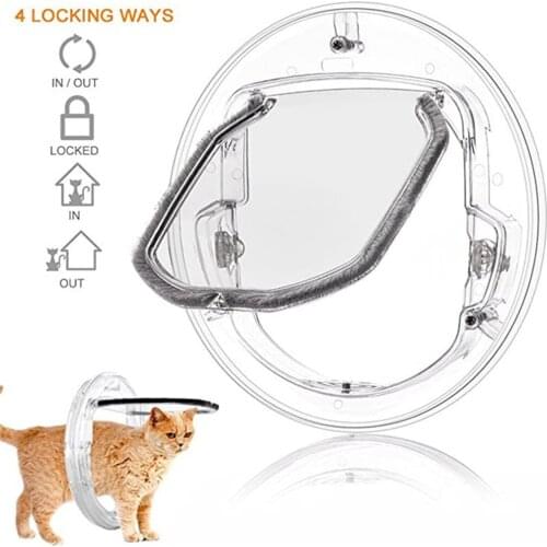 Pet Screen Flap Door Sliding Safety Dogs Cats Door with Security Lock for Dog Cats Kitten Small Pet Gate Cat Dogs Flap Doors
