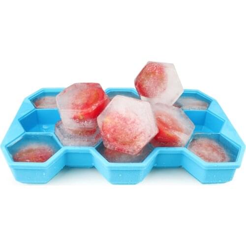 13 Grid Silicone Ice Cube Tray Making Mold Honeycomb Ice Cube Maker Tray Ice Cream Party Whiskey Cocktail Cold Kitchen Candy Bar