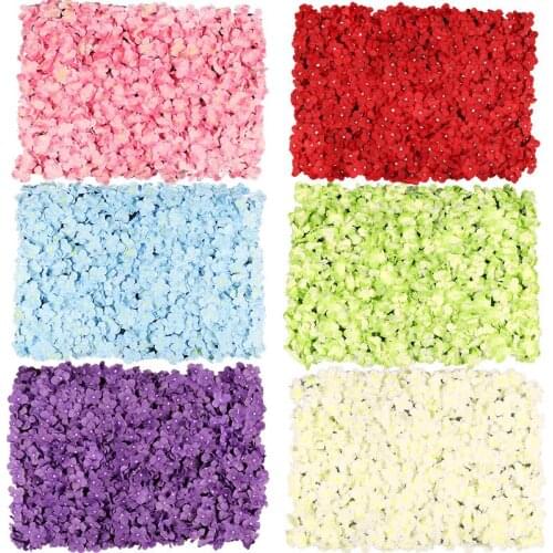 Wedding Red Rose Table Decoration Bouquet Flower Wall Dried Flowers Home Decor Artificial Flower Hydrangea Row Simulation