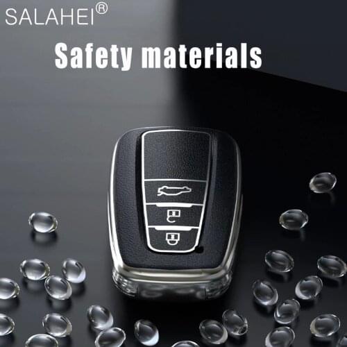 TPU Car Smart Key Remote Cover Case 2/3 Buttons For Toyota Prius Camry Corolla C-HR CHR RAV4 Prado 2018 Protection Accessories