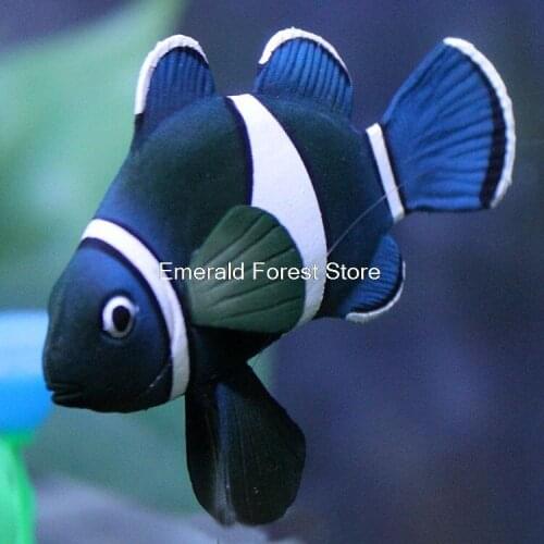 Aquarium decoration, Silicone soft plastic Fluorescent color simulation clownfish. fish tank decoration,2pcs/lot