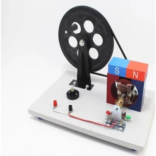 Visual Demonstration Hand Powered Motor Generator Activity Model AC/DC Physics Electromagnetic Experiment For Teaching / Lab