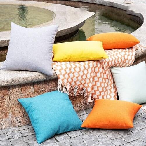 Waterproof Cushion Cover Decorative Pillows Home Decor Throw Pillow Cover Nordic Outdoor Sofa Solid Color Housse De Coussin