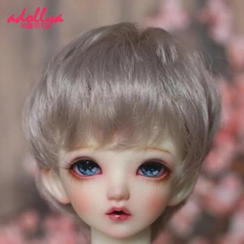 Adollya Hair For Dolls Short Wig For 1/3 1/4 1/6 BJD Doll Style Handmade Hair Dyeing Blow Styling Special Hair Dolls Accessorie