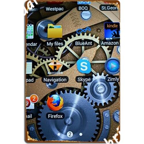 Clockwork Smartphone Poster Metal Plaque Cinema Kitchen Custom Wall Wall Decor Tin Sign Posters