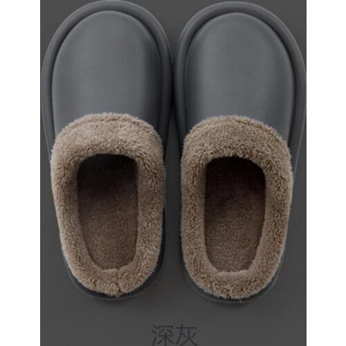 Womens family winter slippers for men and women indoor fur warm slippers indoor womens shoes