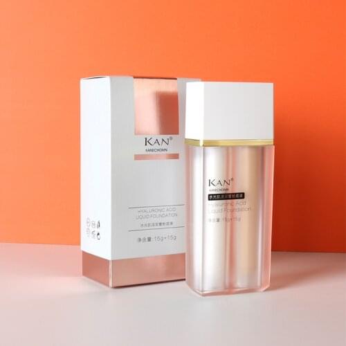 KAN 2-in-1 Liquid Foundation Primer 30g Face Makeup Matte High Coverage Concealer Cream Base Beauty Cosmetics