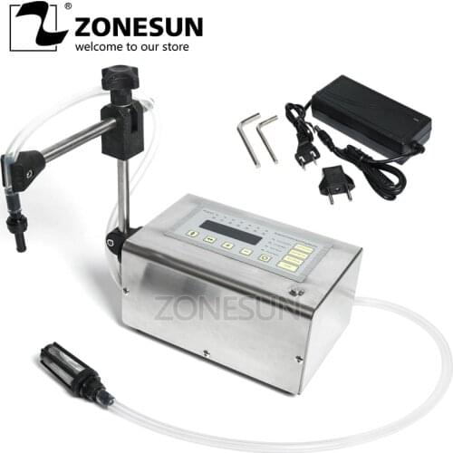 ZONESUN Electrical Portable Liquid Filling Machine Mini Small Bottle Water Digital Pump Perfume Drink Milk Olive Oil Filler