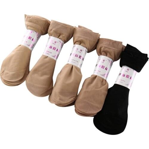 10pairs/lot Hot Sale Summer Syle Silk Socks Women Low Price Cool Feeling Solid Color Breathable Sexy Skin Sock Female Socks Meia