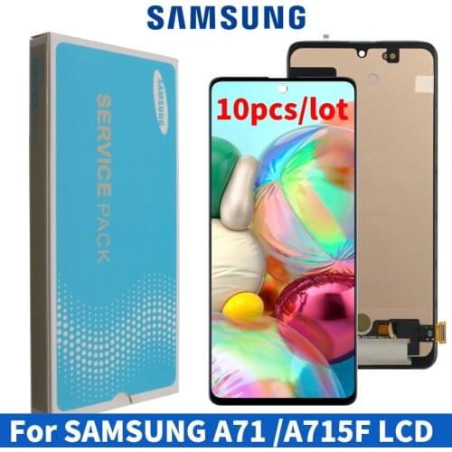 10pcs/lot Super OLED For Samsung Galaxy A71 LCD SM-A715F/DS Display Touch Screen Digitizer Replace For Samsung A715F Display