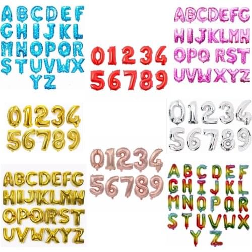 16 Inch Number Balloons Figures Name Gold Letter Ballon Wedding Balloons Birthday Party Decorations Adult Kids Babyshower baloon