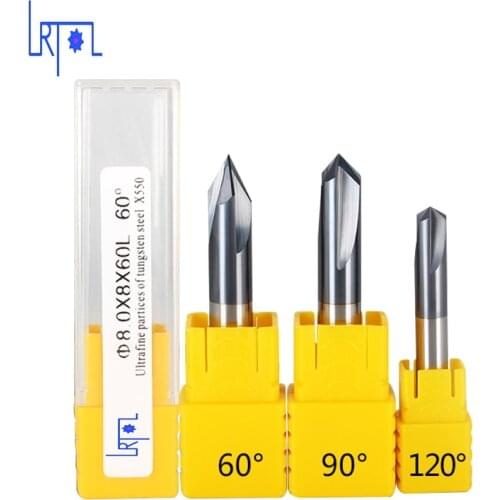 3,4,5,6,8,10,12mm solid tungsten 2flutes carbide chamfer end mill 60/90/120angle straight groove milling cutter cnc cutter bits