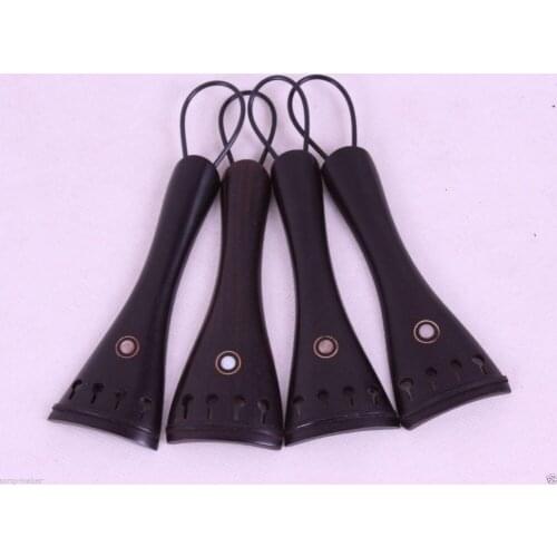 4pcs 4/4 Violin Ebony Tailpiece 4 string tail gut High quality