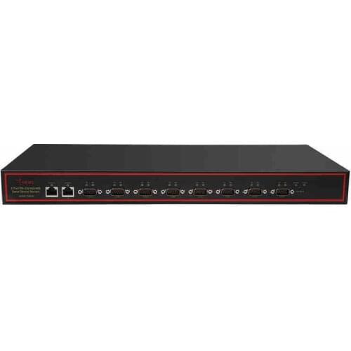 8 Port Industrial Grade Serial Server RS232/485/422 Serial To 2 Rj45 Port Ethernet 10/100Mbps Transmission Device 110-256000bps