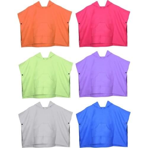 Quick Dry Beach Bath Towel Surf Kayak Changing Robe Hooded Poncho Children