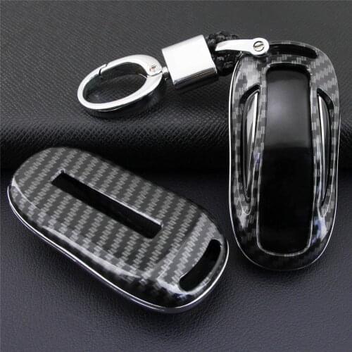 Car Key Case Cover Carbon Fiber Remote Control Protector for Tesla Model X Model S Car Key Cover Car Accessories