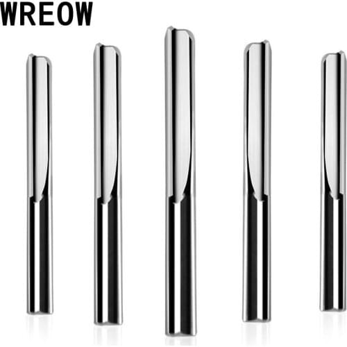 1pcs CNC metal End milling cutter woodwork router bit 4/6mm Tungsten steel Double Edged Straight Router Bit 2 Flutes bit wood