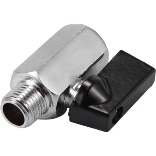 Chrome Brass 1/4inch Bsp Ball Valve Threads Tap Male to Female Air Compressor Hose