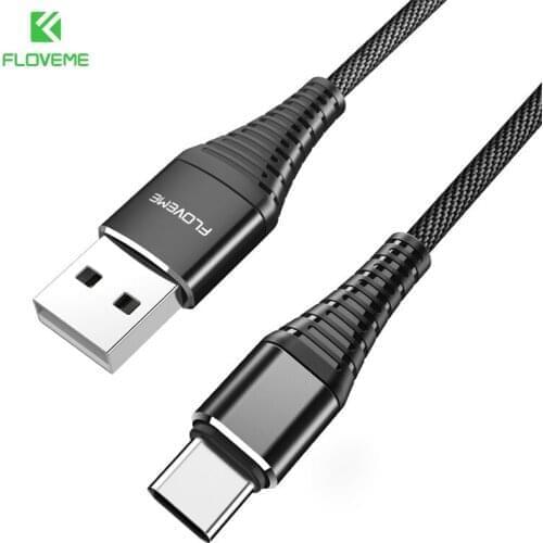 FLOVEME USB Cable For iPhone 12 11 7 8 X Max 2A Charging Micro USB Type C Cable For Samsung Galaxy S10 S9 S8 Charger USB C Cable