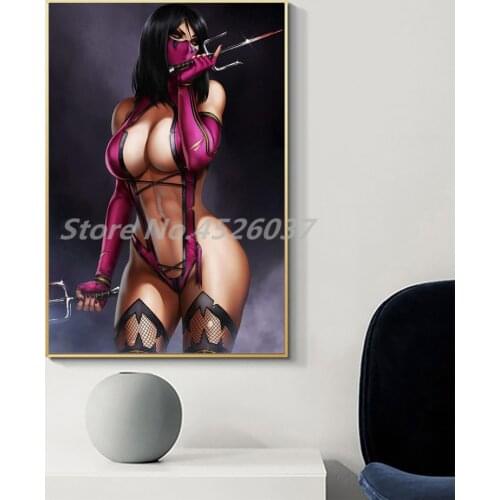 Mileena Poster Game Paintings On Canvas Modern Art Decorative Wall Pictures Home For Living Room Home Decor