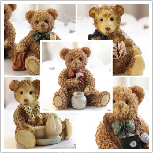 New Arrival Silicone Mold Cute Bear (five Styles) Soap Mold Candle Molds Cake Decorated Sugar Mould New Year Decorations PRZY