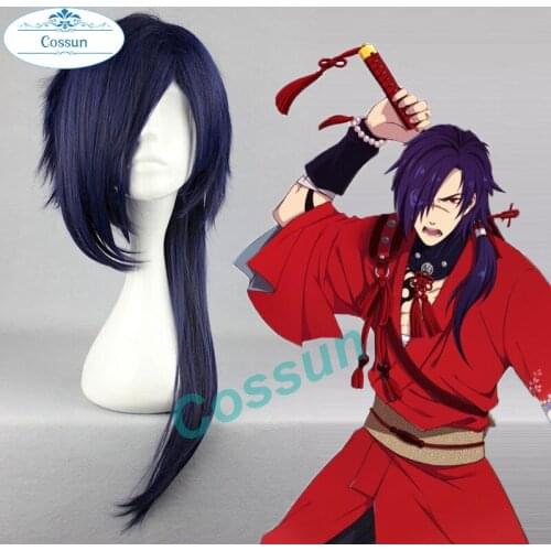 Anime DRAMAtical Murder Cosplay Wig Koujaku Hair Cosplay Wigs Heat Resistant Synthetic Halloween Carnival Party