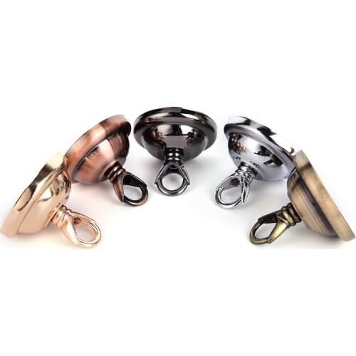 Fitting Chandelier 56mm Diameter 5 Colors Retro Lamp Holder Vintage Light Base Antique Ceiling Rose Hook Ring Plate Lamp Bases