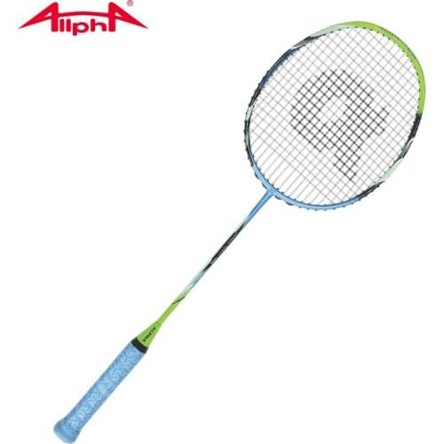 Alpha Badminton Racket Newest Carbon High Pounds Up to 28LBS Eastic Durable Single Racquets for Amateur Intermediate CP7000