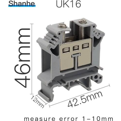UK-16N UIK-16 UK16N DIN rail universal class Terminal blocks lug plate Wiring row