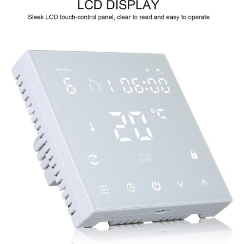 Wi-Fi Smart Digital Thermostat Temperature Controller APP Control LCD Display Touch-Control Panel Programmable Timer 16A / 3A