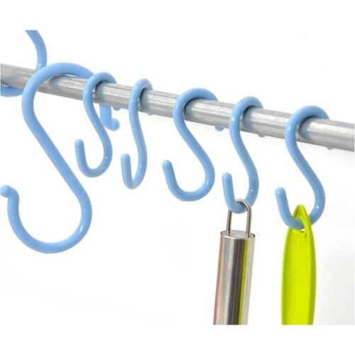 Durable S Shape Baby Stroller Hanger Multi-purpose Portable Plastic Kitchen Hooks Clothing Rack Home Organizer