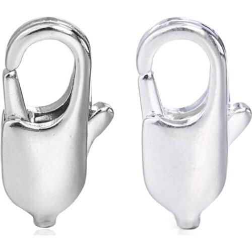 10Pcs/lot Copper Plated Square Lobster Clasps For Claws Trigger Swivel Chains Connector Hooks Jewelry Findings