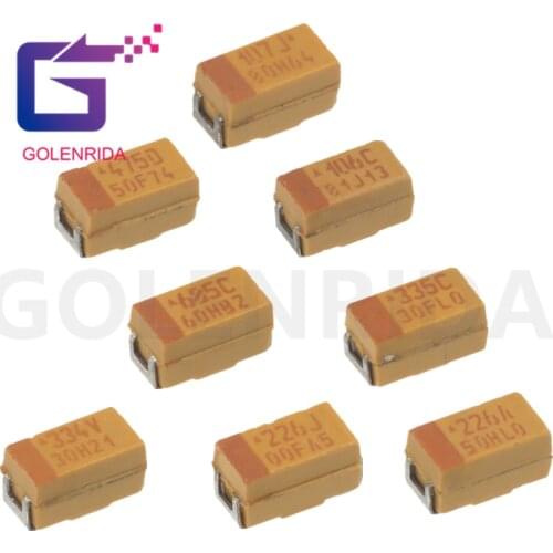 10PCS Tantalum Capacitor Type A 106 107 476 105 226 336 224 475 10V 16V 25V 35V 6.3V 0.22UF 1UF 4.7UF 10UF 22UF 33UF 47UF 100UF