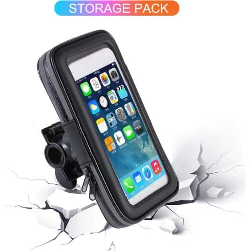 2020 Waterproof Bag GPS Motorcycle Phone Holder Bag Bicycle Phone Holder Bike Handlebar Support Mount Shockproof & Anti-fall