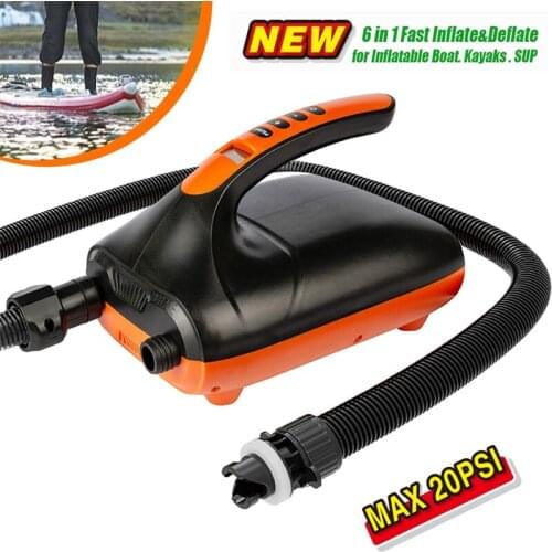 20PSI High-Pressure Motorcycle Car Electric Air Pump 110W Inflatable Pump Automatic Stop Charging for Dinghy Surf Paddle Board